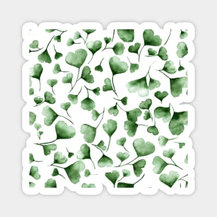 Abstract green ginkgo leaves patter Magnet