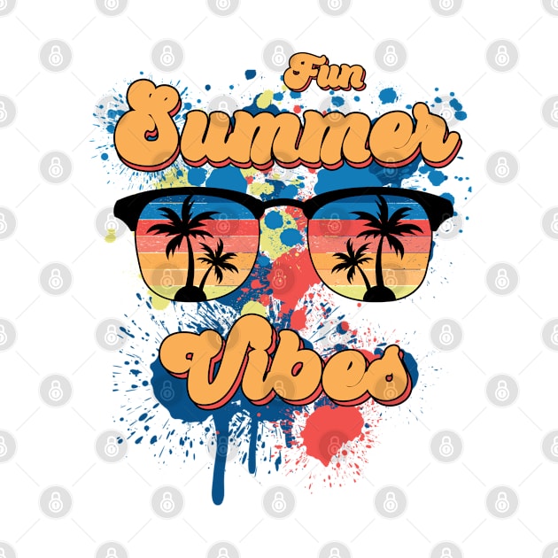 Fun Summer Vibes Shirt - Great Beachwear for Vacation by RKP'sTees