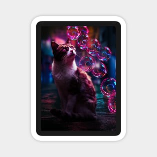 Cat Bubbles Magnet