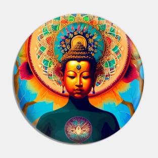 Buddha Chakras Mandala Pin