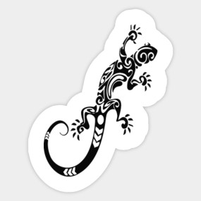 Lizard Tribal Tattoo Lizard Tribal Tattoo Sticker Teepublic