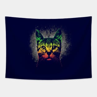 Cute Cat Reggae Color Tapestry