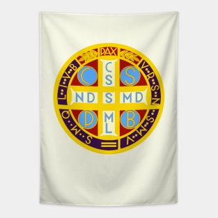 Saint Benedict Medal - The Holy Cross of Our Father Benedict Tapestry