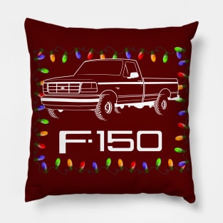 1992-1996 F150 Christmas, white print Pillow