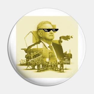 amlo the mexican president in swag style art collage ecopop Pin