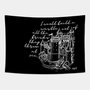 new romantic vintage castle Tapestry