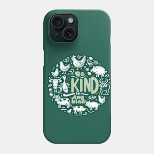 vegan vegetarian tshirt be kind animal tshirt Phone Case