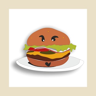 Simple Burger Illustration T-Shirt