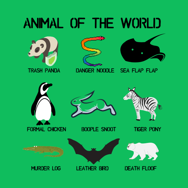 Animals of the world Gift T-shirt For Nature Wild Lovers by fiar32