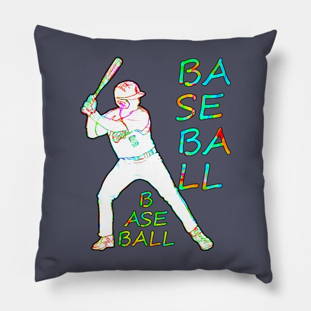 Baseball meets Flower Power Pillow by GePadeSign