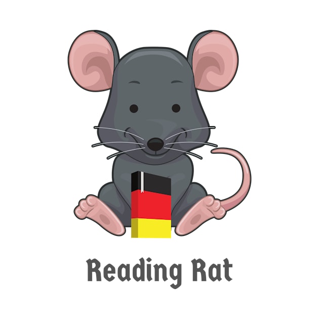 Leseratte Bookworm 'Reading Rat' German Book Wordplay by Time4German