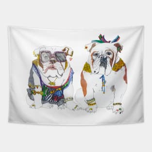 Couple of bulldogs Tapestry