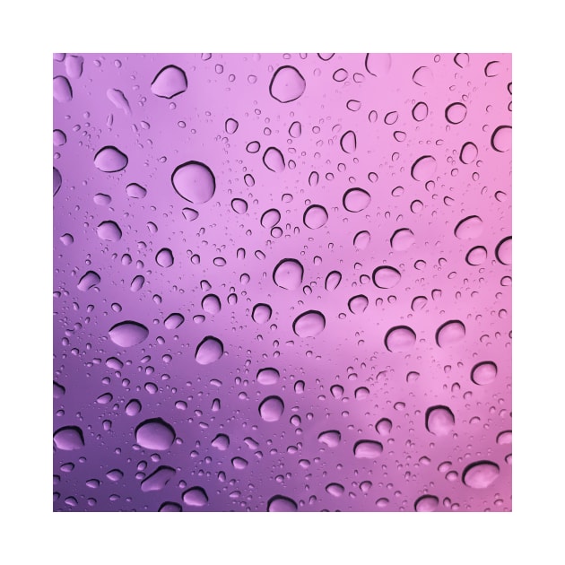 Purple Rainbow Color Water Droplets Pattern by jodotodesign