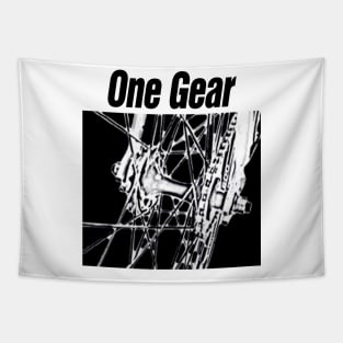 One Gear Bicycle Tee Fixie Bike Top Rider Tapestry