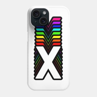 Rainbow Letter, X Phone Case