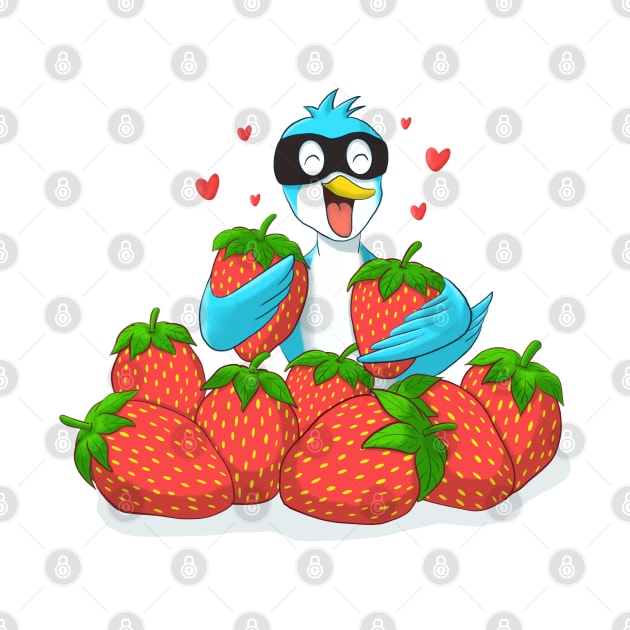 The bird stole the strawberry by jessie848v_tw