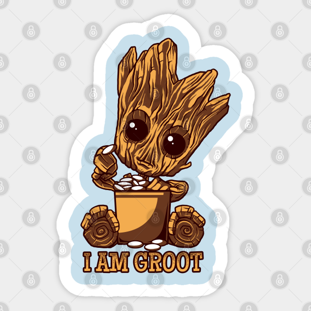 Cute Baby Groot Groot Baby Autocollant Teepublic Fr