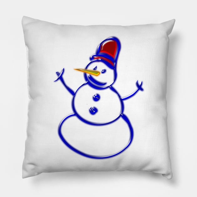 Snowman Pillow by Anastasiya Malakhova