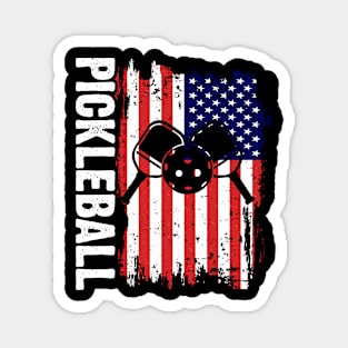 Pickleball American flag Magnet