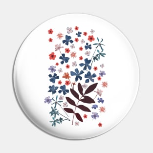 Pressed flowers Pin