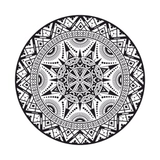 Black white mandala T-Shirt