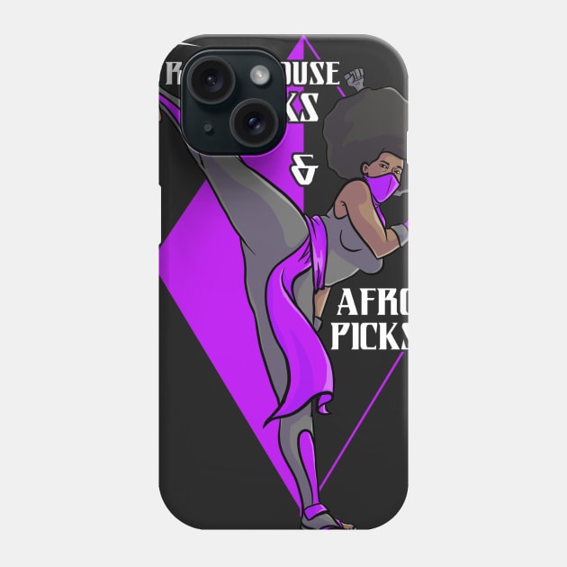 Rising Eagle Comics- Kani: Roundhouse kicks and Afro Picks Phone Case by RisingEagleComics