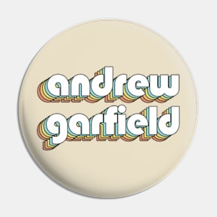 Andrew Garfield - Retro Typography Faded Style Pin