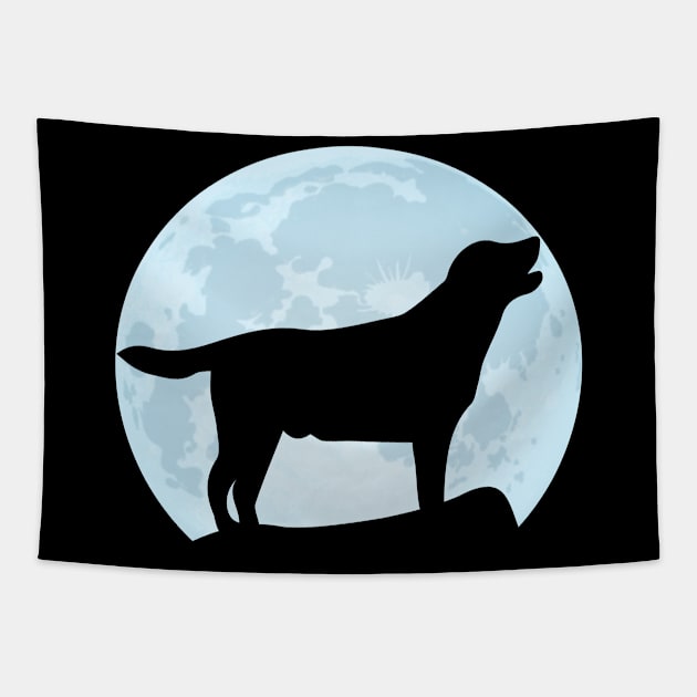 retriever silhouette moon Tapestry by T-shirt verkaufen