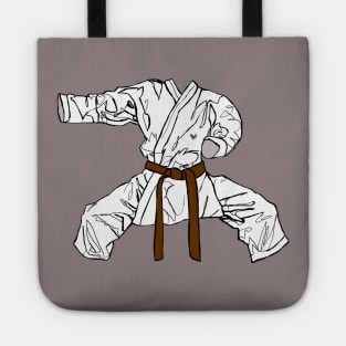 Karate Gi Suit Drawing Brown Belt Tote