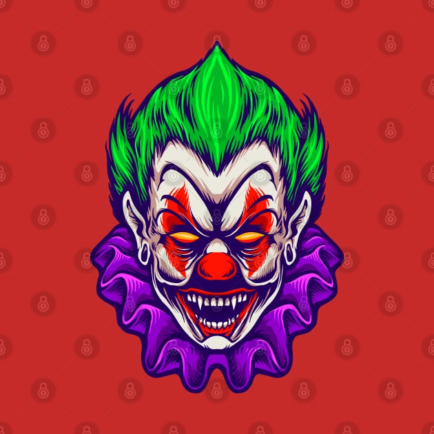 spooky clown face by KeluargaCemara