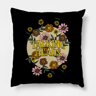 Talking Heads Name Personalized Flower Retro Floral 80s 90s Name Style Pillow