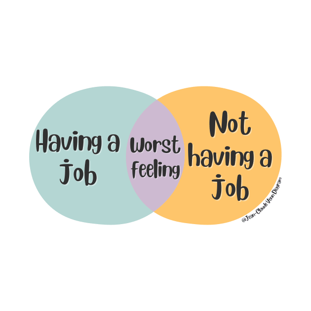 Venn Diagram Having a job vs. Not having a job is the worst feeling by Jean-Claude Venn-Diagram