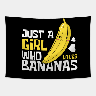 Just A Girl Who Loves Bananas Funny Tapestry