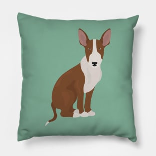 Bull Terrier Dog Sitting Pillow