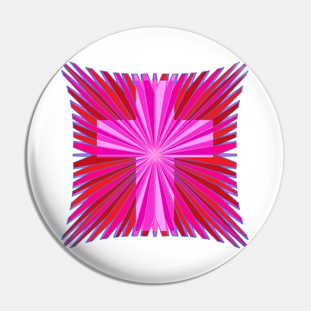 Pink Cross Pin by razorcitywriter