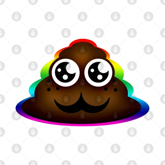 Rainbow Poop Emoji by Not Meow Designs 