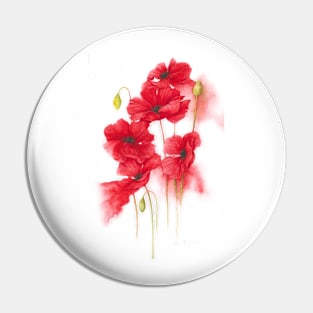 Red Flower Cute GreenLife Pin