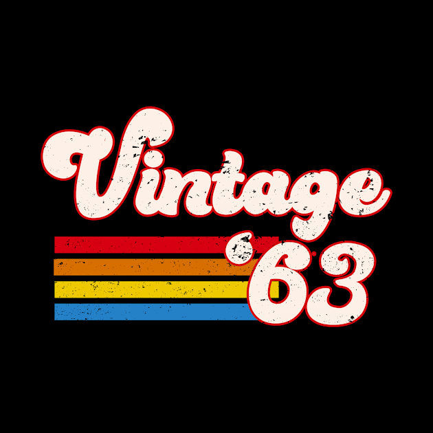 Vintage 1963 Birthday Shirt Retro '63 Birthday Shirt Shirt by Nikkyta