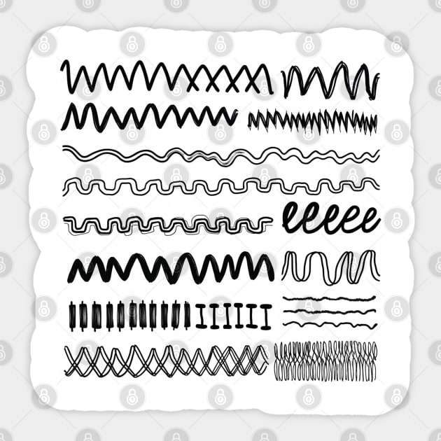 Waves and Frequencies - Waveform - Sticker | TeePublic