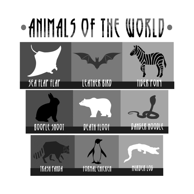 'Animals Of The World' Funny Animals Gift by ourwackyhome