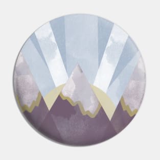 Sunlight Behind Mountains Pin