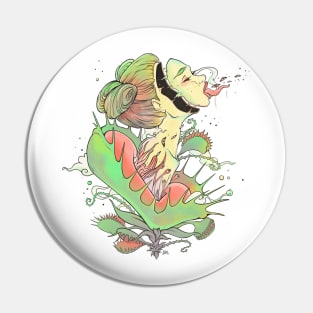 Artwork Of Venus Fly Trap Woman Pin