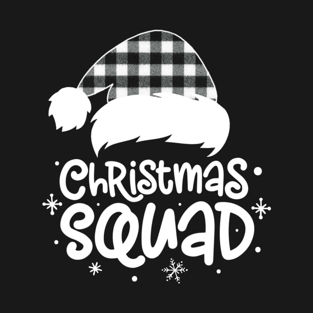 Christmas Squad Buffalo Plaid Santa Hat Family Matching Pajama by Sincu