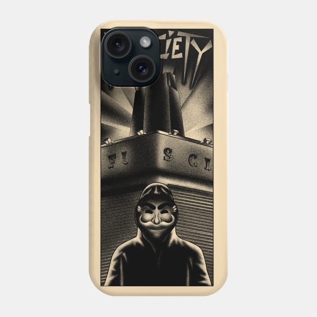 Democracy hacked-metropolis inspired poster-vintage and dystopian aesthetic lovers Phone Case by ntesign