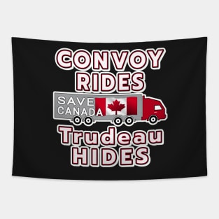 TRUCKERS FOR FREEDOM CONVOY TO OTTAWA CANADA JANUARY 29 2022 WHITE LETTERS Tapestry