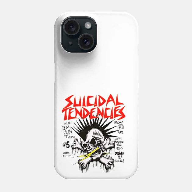 Suicidal Tendencies, 11/11/1983 Phone Case by Colonel JD McShiteBurger