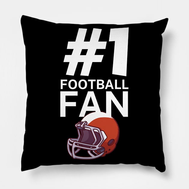 #1 Football fan Pillow by maxcode