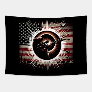 Solar Eclipse 2024 Design Hunting and the American Flag Tapestry