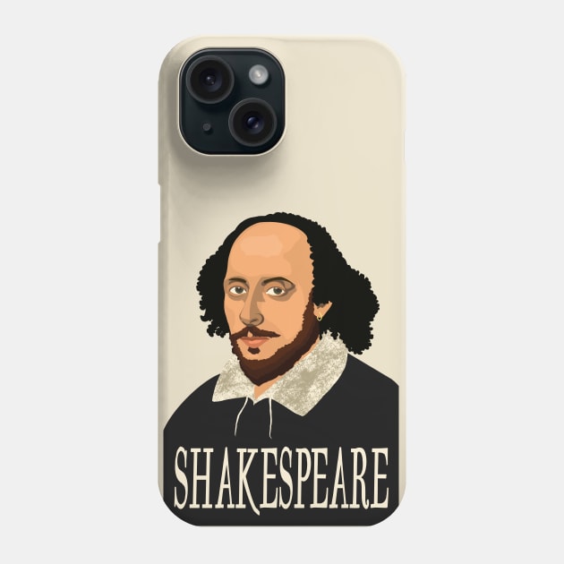 William Shakespeare The Bard Phone Case by Obstinate and Literate