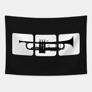 Jazz trumpet musician designs Tapestry